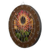 Mooie zonnebloem dartbord (Voorkant Rechts)