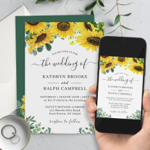 Mooie zonnebloem Eucalyptus Greenery Wedding
