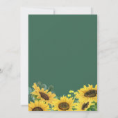 Mooie zonnebloem Eucalyptus Greenery Wedding Kaart (Achterkant)