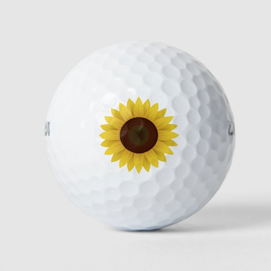 Mooie Zonnebloem Golf Balls Golfballen (Voorkant)