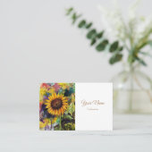 Mooie zonnebloem in Waterverf Visitekaartje (Staand voorkant)