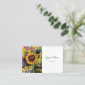 Mooie zonnebloem in Waterverf Visitekaartje (Staand voorkant)
