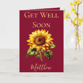 Mooie zonnebloem komt snel goed kaart (Gele Bloem)