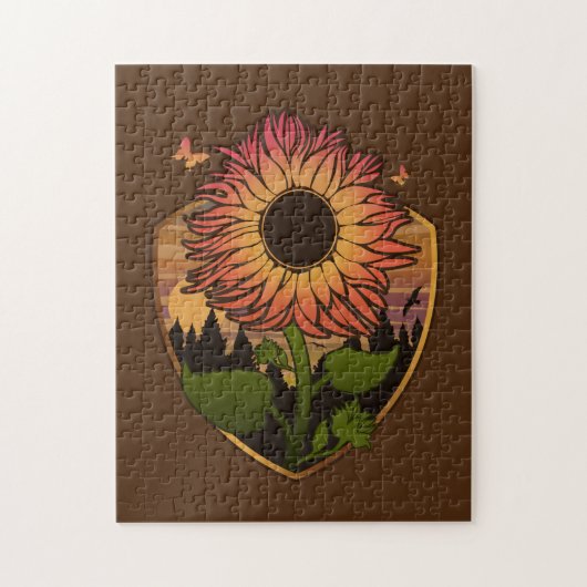 Mooie zonnebloem legpuzzel (Verticaal)
