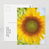 Mooie zonnebloem met citaat van Helen Keller Briefkaart (Voorkant / Achterkant)