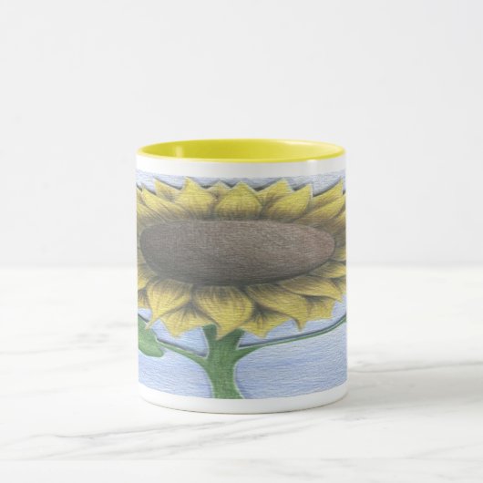 Mooie zonnebloem mok (Midden)