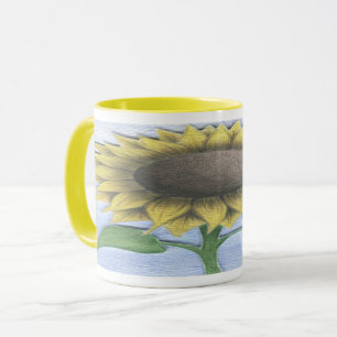 Mooie zonnebloem mok