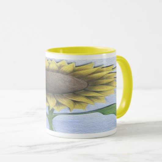 Mooie zonnebloem mok (Voorkant rechts)