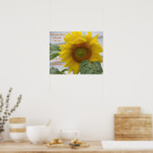 Mooie zonnebloem Motivatie Poster (Keuken)