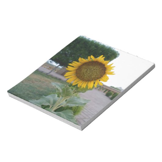 Mooie zonnebloem notitieblok (Linkerzijde)