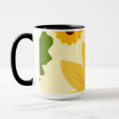 Mooie Zonnebloem Ontwerp  Mok (Links)