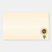 Mooie zonnebloem op koraal post-it® notes (Voorkant)