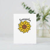 Mooie Zonnebloem Persoonlijk Briefkaart (Staand voorkant)