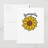 Mooie Zonnebloem Persoonlijk Briefkaart (Voorkant / Achterkant)