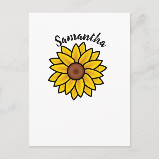 Mooie Zonnebloem Persoonlijk Briefkaart (Voorkant)