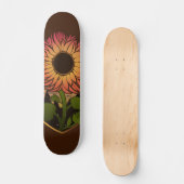 Mooie zonnebloem persoonlijk skateboard (Voorkant)