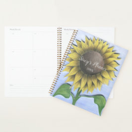 Mooie zonnebloem planner