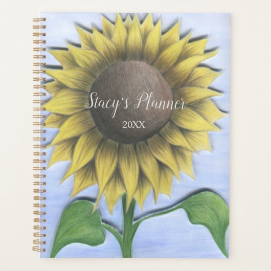 Mooie zonnebloem planner (Voorkant)