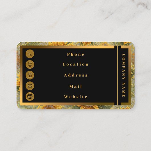 Mooie zonnebloem Populair Collectie Visitekaartje (Achterkant)