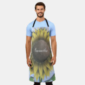 Mooie zonnebloem schort (Gedragen)