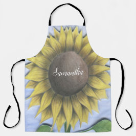 Mooie zonnebloem schort