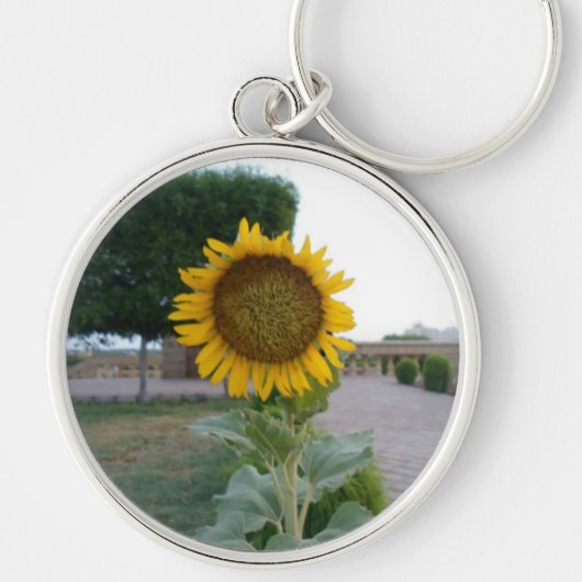 Mooie zonnebloem sleutelhanger (Voorkant)