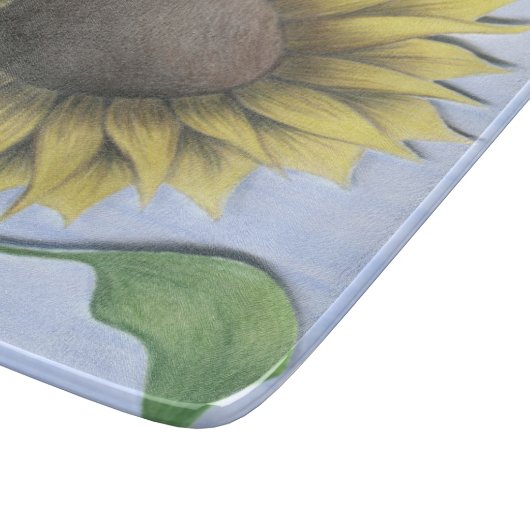 Mooie zonnebloem snijplank (Hoek)