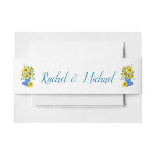 Mooie zonnebloem uitnodigingen wikkel