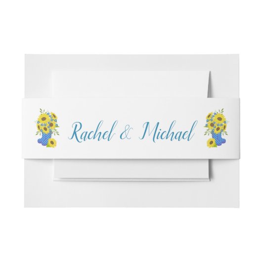 Mooie zonnebloem uitnodigingen wikkel (Voorkant Voorbeeld)