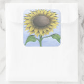 Mooie zonnebloem vierkante sticker (Tas)