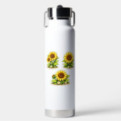 Mooie zonnebloem waterverf waterfles (Voorkant)
