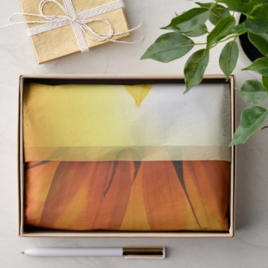 Mooie zonnebloem - Weefpapier Tissuepapier (Geschenk)