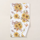 Mooie zonnebloemen bad handdoek (Handdoek)