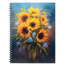 Mooie Zonnebloemen Boeket Elegant Botanisch Notitieboek