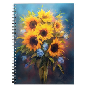 Mooie Zonnebloemen Boeket Elegant Botanisch Notitieboek
