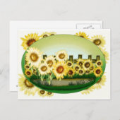 Mooie Zonnebloemen Briefkaart (Voorkant / Achterkant)