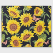 Mooie zonnebloemen cadeaupapier (Vlak)