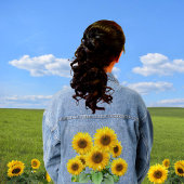 Mooie zonnebloemen denim jacket