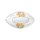 Mooie zonnebloemen die cartoon glimlachen american football (Voorkant)