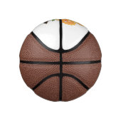 Mooie zonnebloemen die cartoon glimlachen basketbal (Rechts)