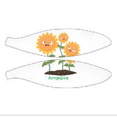 Mooie zonnebloemen die cartoon glimlachen basketbal (Panelen)