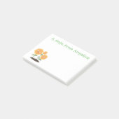 Mooie zonnebloemen die cartoon glimlachen post-it® notes (Schuin)