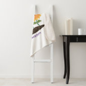 Mooie zonnebloemen die cartoon glimlachen sherpa deken (In situ)