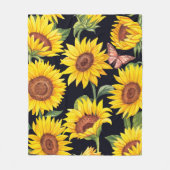 Mooie zonnebloemen fleece deken (Voorkant)
