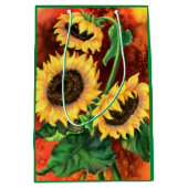 Mooie zonnebloemen Gift Bag Medium Cadeauzakje (Voorkant)