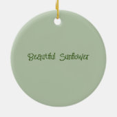 Mooie zonnebloemen in Waterverf Keramisch Ornament (Achterkant)