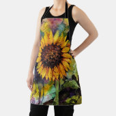 Mooie zonnebloemen in Waterverf Schort (Insitu)