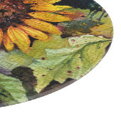 Mooie zonnebloemen in Waterverf Snijplank (Hoek)