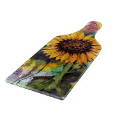 Mooie zonnebloemen in Waterverf Snijplank (Hoek)