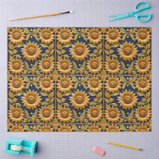 Mooie Zonnebloemen Modern Collectie Tissuepapier (Craft)